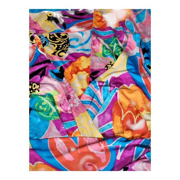 Lauren Ralph Lauren Dress Tropical Multicolor Sleeveless Women's Size 12 - Picture 8 of 15